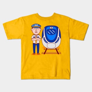 Cute Machinist Cartoon Kids T-Shirt